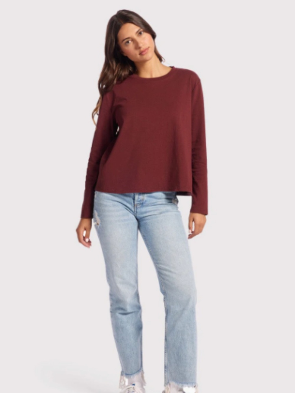 Nuuds Long Sleeve Everyday T-shirt - Limited Color Black Cherry